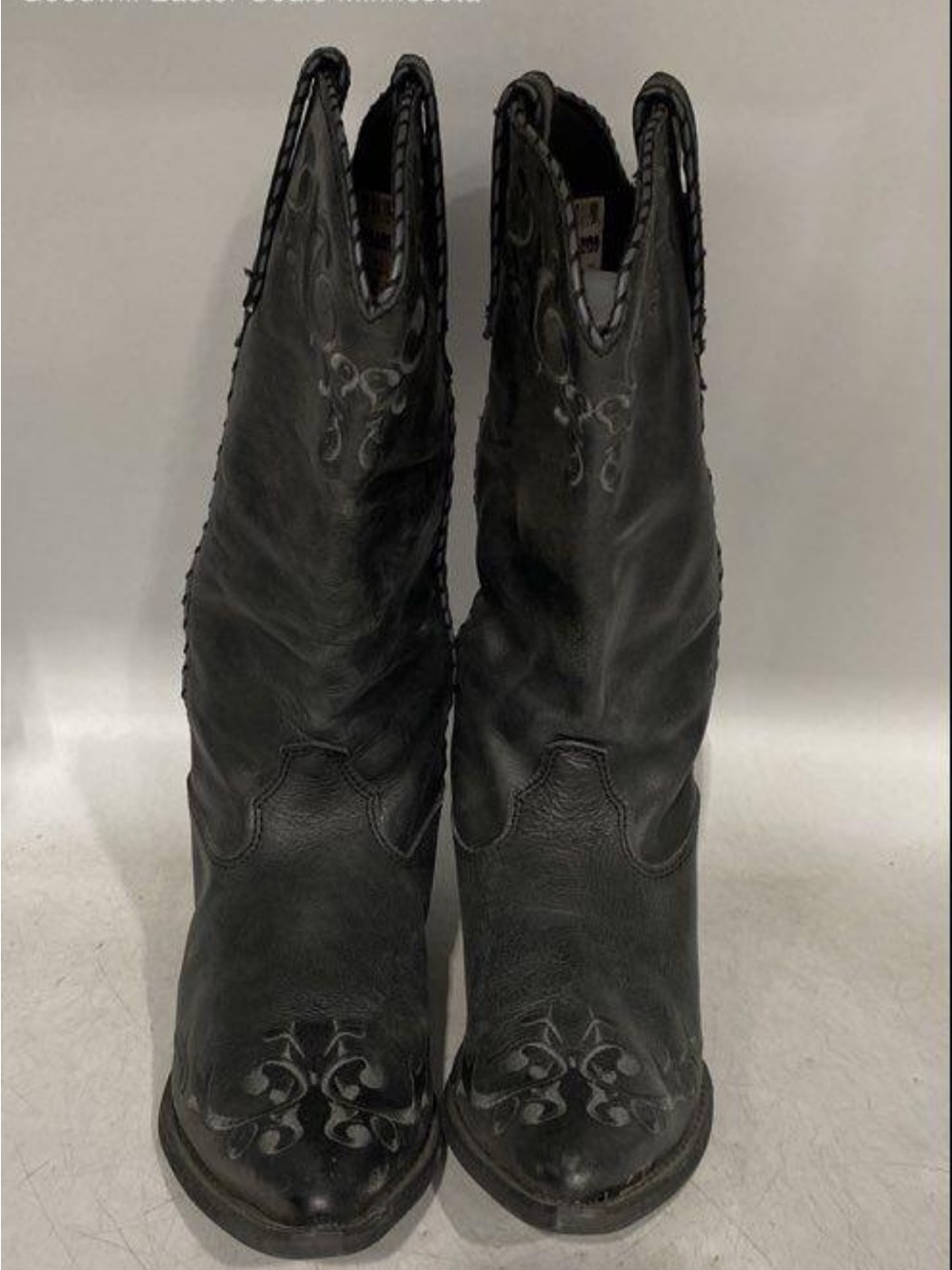 Durango “Westin” Distressed Leather Embroidered Western Boots Sz 9